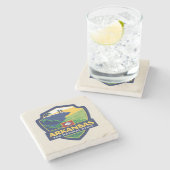 Dessous-de-verre En Pierre Fierté de l'État | Arkansas (Côté)