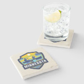 Dessous-de-verre En Pierre Fierté de l'État | Minnesota (Côté)