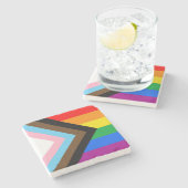 Dessous-de-verre En Pierre Fierté de progrès LGBTQ+ (Côté)