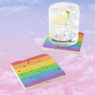 Dessous-de-verre En Pierre Fierté de Stonewall : Drapeau Arc-en-ciel
