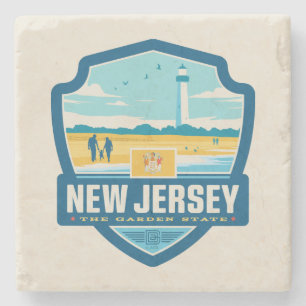 Dessous-de-verre En Pierre Fierté d'État New Jersey