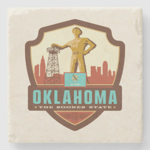 Dessous-de-verre En Pierre Fierté d'État Oklahoma