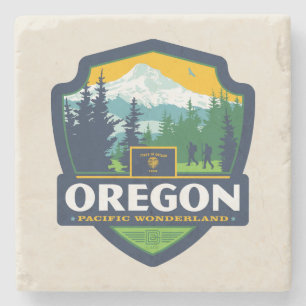 Dessous-de-verre En Pierre Fierté d'État Oregon