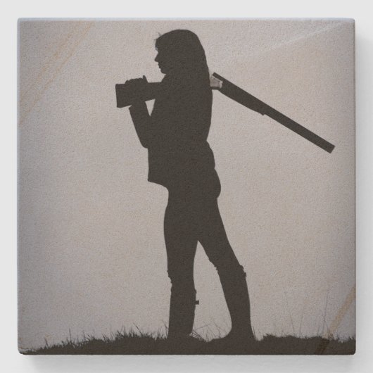 Dessous-de-verre En Pierre Fille de chasse (Devant)