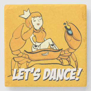 Dessous-de-verre En Pierre Fille de reggae de crabe de la Reine