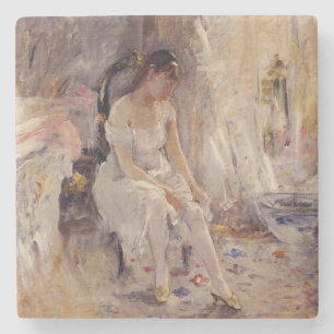 Dessous-de-verre En Pierre Fille mettant ses bas (par Berthe Morisot)