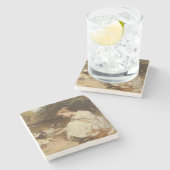 Dessous-de-verre En Pierre Fille nourricière canards (par Frederick Morgan) (Côté)