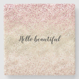 Dessous-de-verre En Pierre Fille Parties scintillant rose glam or Empreinte d