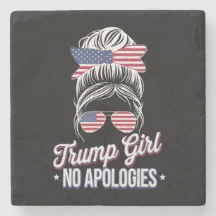 Dessous-de-verre En Pierre Fille Trump Pas d'excuses Bun en désordre Vintage