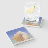 Dessous-de-verre En Pierre Fin de Shell de mer (Côté)