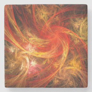 Dessous-de-verre En Pierre Firestorm Nova Art Abstrait