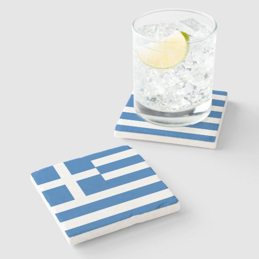 Dessous-de-verre En Pierre Flag de Greece (Côté)
