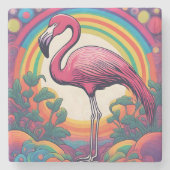 Dessous-de-verre En Pierre flamant flamand psycho-dynamique, déclaration auda (Devant)