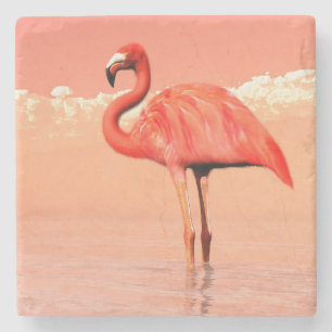 Dessous-de-verre En Pierre Flamant rose