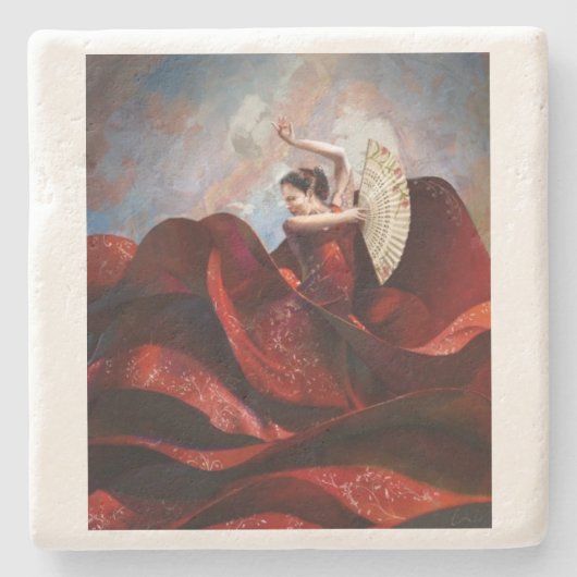 Dessous-de-verre En Pierre "Flamenco" (Devant)