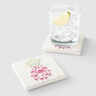 Dessous-de-verre En Pierre Flamingo Stone Coaster| Coaster en pierre de l'ama
