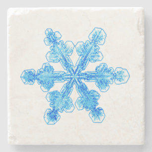 Dessous-de-verre En Pierre Flèche de neige Blue Winter