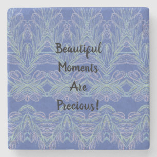 Dessous-de-verre En Pierre Flèches douces Bleu Beaux moments  