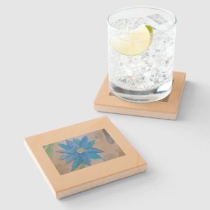 Dessous-de-verre En Pierre Fleur bleue