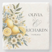 Dessous-de-verre En Pierre Fleur carrelée méditerranéenne Italien Positano Le (Devant)