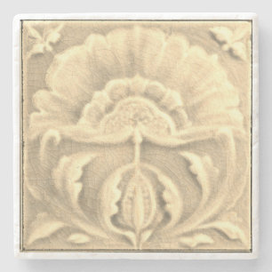 Dessous-de-verre En Pierre Fleur de finition de cracket Art nouveau