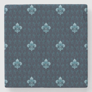 Dessous-de-verre En Pierre Fleur De Lis Pattern