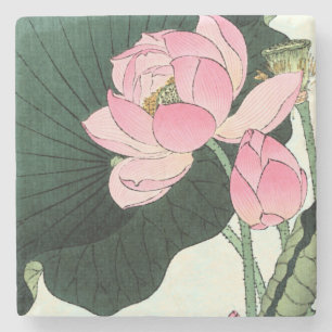Dessous-de-verre En Pierre Fleur de Lotus vintage de Japonais