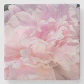 Dessous-de-verre En Pierre Fleur de pivoine rose (Devant)