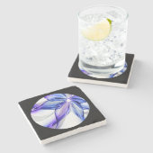 Dessous-de-verre En Pierre Fleur de verre (Côté)