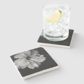 Dessous-de-verre En Pierre Fleur d'Hibiscus (Côté)