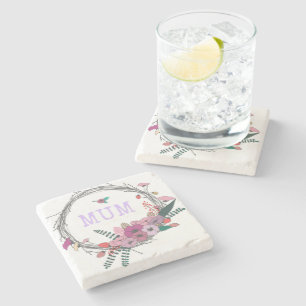 Dessous-de-verre En Pierre Fleur mère