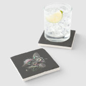 Dessous-de-verre En Pierre fleur-papillon (Côté)