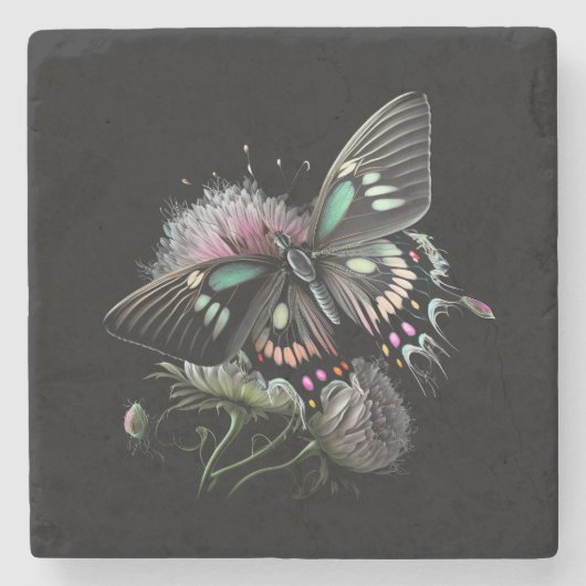 Dessous-de-verre En Pierre fleur-papillon (Devant)