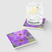 Dessous-de-verre En Pierre Fleur violette (Côté)