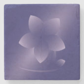 Dessous-de-verre En Pierre Fleur violette (Devant)