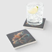 Dessous-de-verre En Pierre Fleurs (Côté)