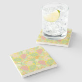 Dessous-de-verre En Pierre Fleurs (Côté)