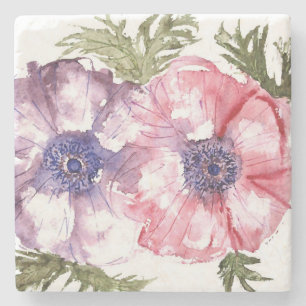 Dessous-de-verre En Pierre Fleurs d'aquarelle