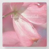 Dessous-de-verre En Pierre Fleurs de Dogwood Rose (Devant)