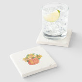 Dessous-de-verre En Pierre Fleurs de soleil citrouilles (Côté)