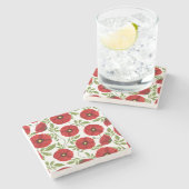 Dessous-de-verre En Pierre Fleurs d'été joyeuses floraison de pavot (Côté)