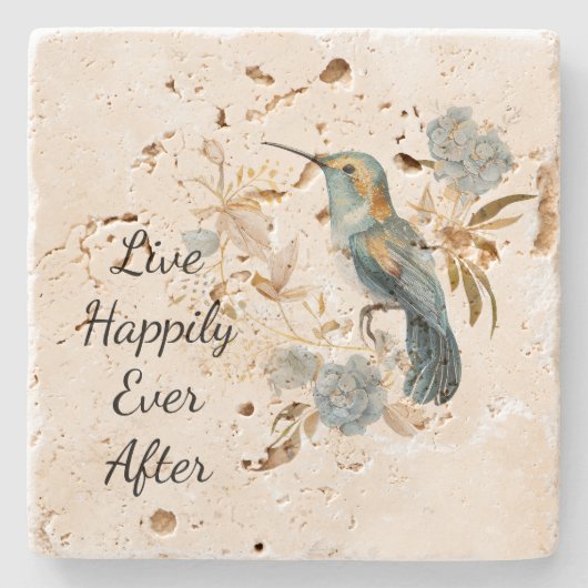 Dessous-de-verre En Pierre Fleurs d'Hydrangea Colibri   (Devant)