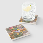 Dessous-de-verre En Pierre Fleurs fraîches I (Côté)