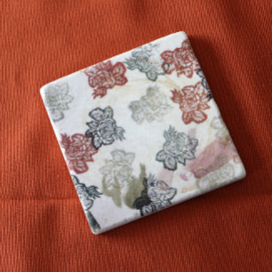 Dessous-de-verre En Pierre Fleurs les années 70 rétro