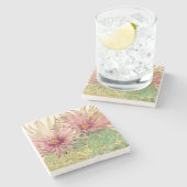 Dessous-de-verre En Pierre Fleurs roses de cactus (Côté)