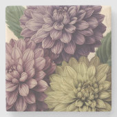 Dessous-de-verre En Pierre Fleurs Vintage (Devant)