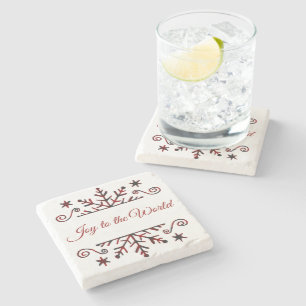 Dessous-de-verre En Pierre Flocon à carreaux 