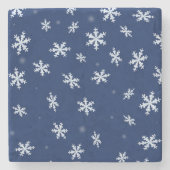 Dessous-de-verre En Pierre Flocon de neige (Devant)