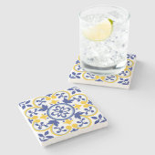 Dessous-de-verre En Pierre Floraison méditerranéenne (Côté)