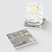 Dessous-de-verre En Pierre Floral (Côté)